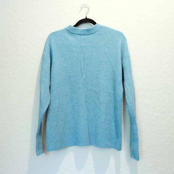 Something Navy Ribbed Confetti Knit Pullover Sweater, Size S - Picture 3 of 6